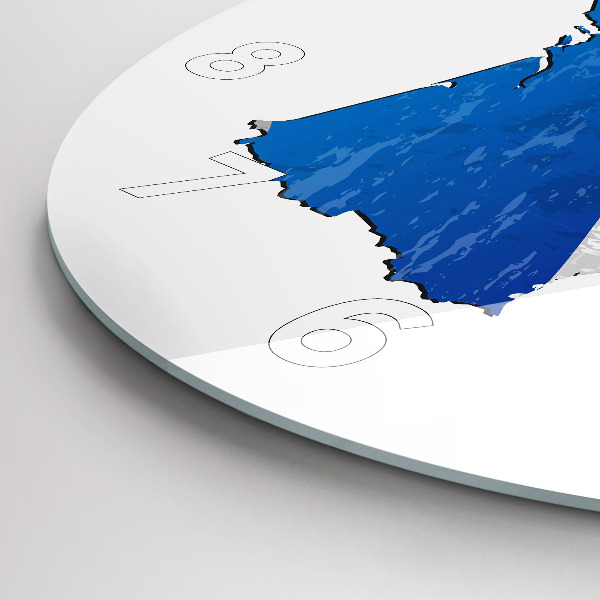 Kerek fali üvegóra Franciaország zászlaja