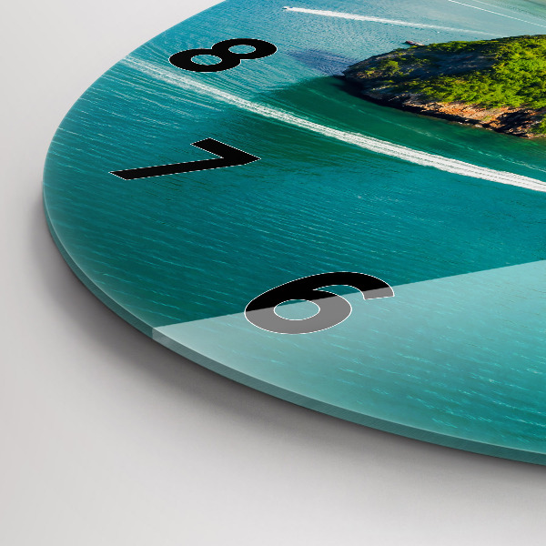 Kerek fali üvegóra Egy sziget Thaiföldön