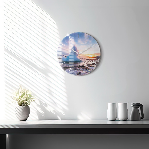 Kerek fali üvegóra Gejzír Izland szigetén