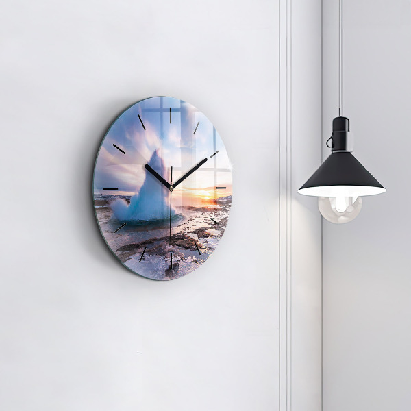 Kerek fali üvegóra Gejzír Izland szigetén