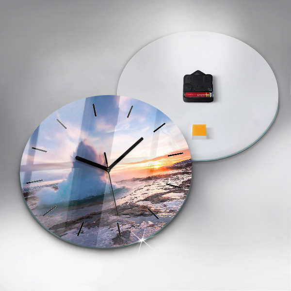 Kerek fali üvegóra Gejzír Izland szigetén