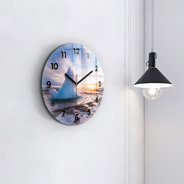 Kerek fali üvegóra Gejzír Izland szigetén