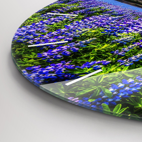 Kerek fali üvegóra Hegyekre néző Izland