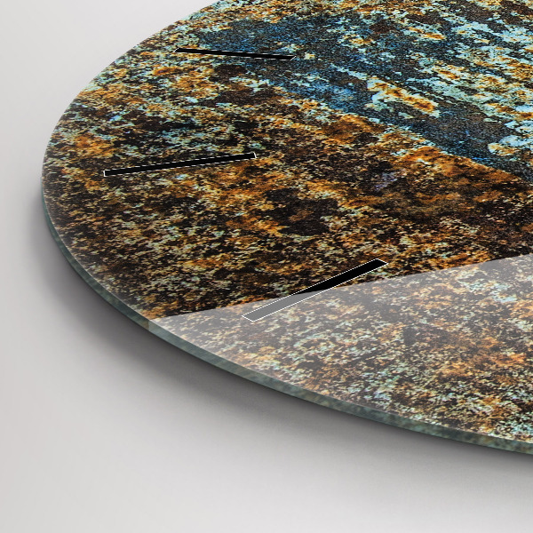 Kerek fali üvegóra Régi fém textúra