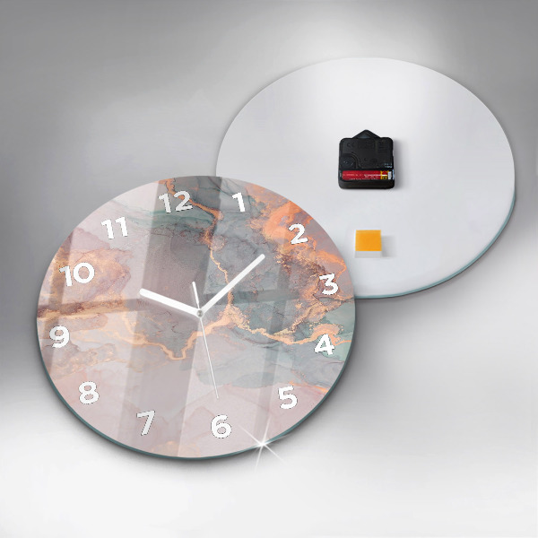 Kerek fali üvegóra Márvány textúra