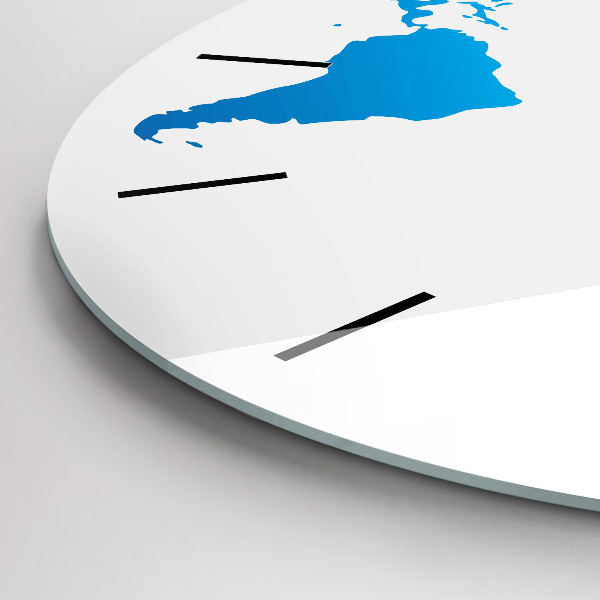 Kerek fali üvegóra Világtérkép