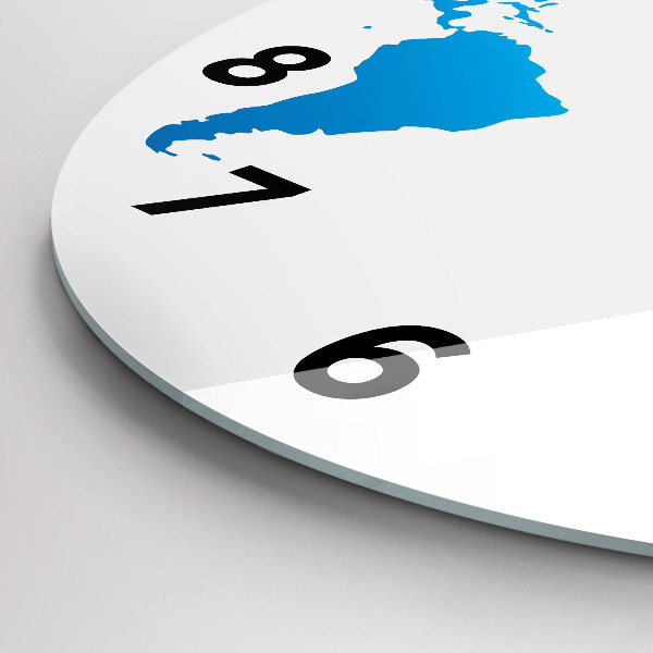 Kerek fali üvegóra Világtérkép