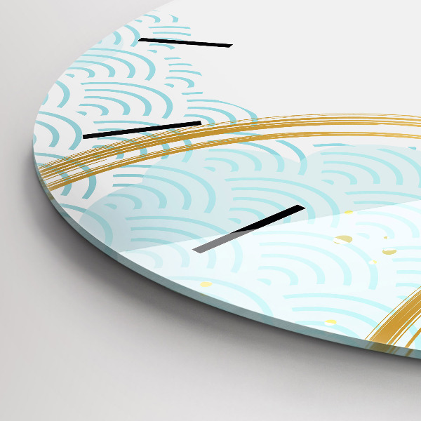 Kerek fali üvegóra Dekoratív minta