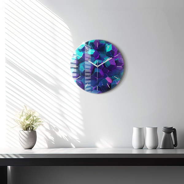 Kerek fali üvegóra Geometriai figurák