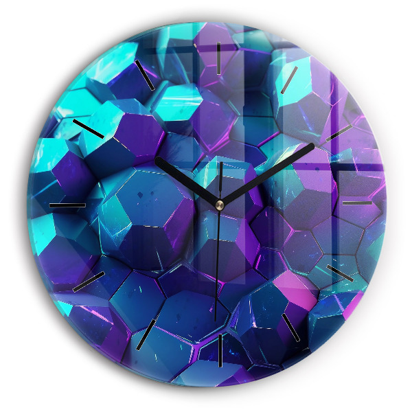 Kerek fali üvegóra Geometriai figurák