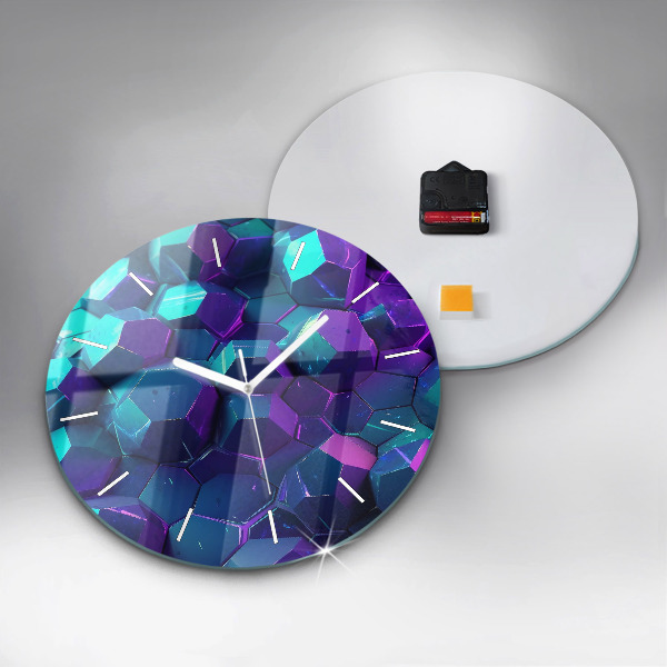 Kerek fali üvegóra Geometriai figurák