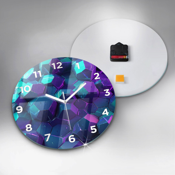 Kerek fali üvegóra Geometriai figurák