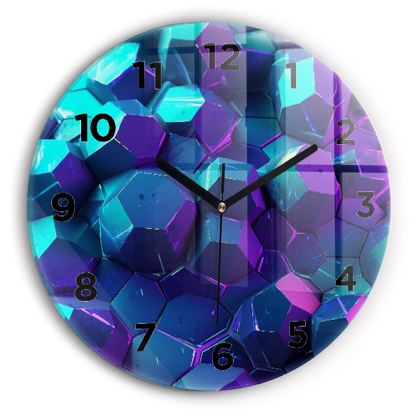 Kerek fali üvegóra Geometriai figurák