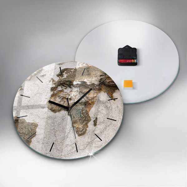 Kerek fali üvegóra Régi világtérkép