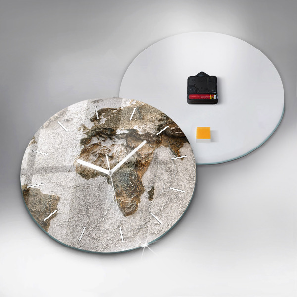 Kerek fali üvegóra Régi világtérkép