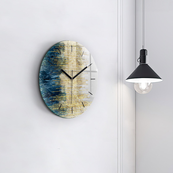 Kerek fali üvegóra Dekoratív minta és arany