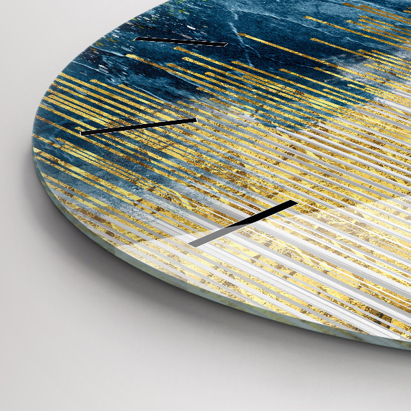 Kerek fali üvegóra Dekoratív minta és arany