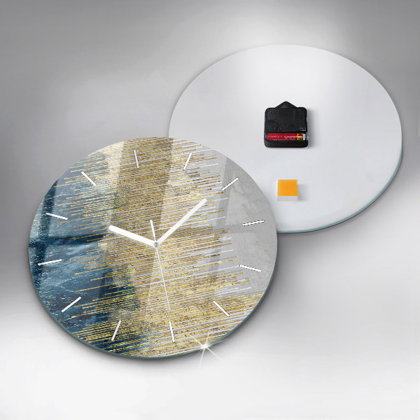 Kerek fali üvegóra Dekoratív minta és arany