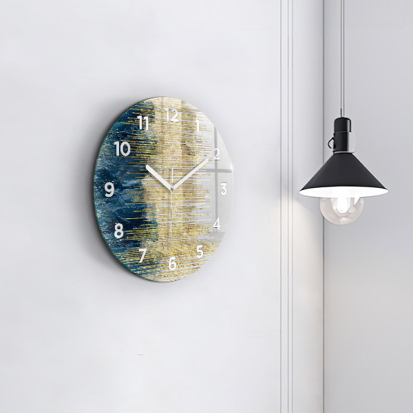 Kerek fali üvegóra Dekoratív minta és arany