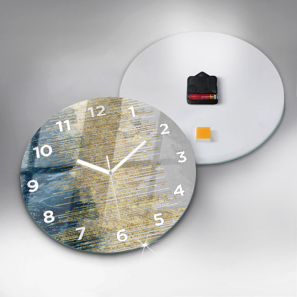 Kerek fali üvegóra Dekoratív minta és arany