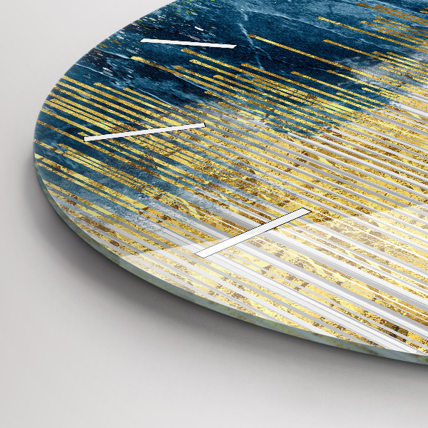 Kerek fali üvegóra Dekoratív minta és arany