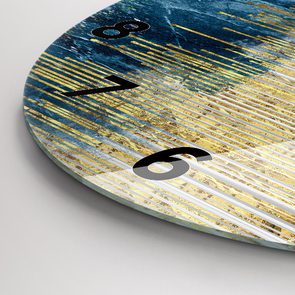 Kerek fali üvegóra Dekoratív minta és arany