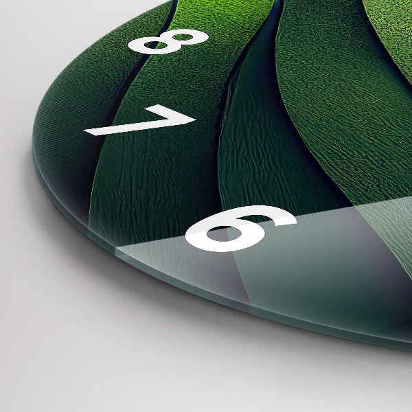 Kerek fali üvegóra Zöld mezők absztrakt