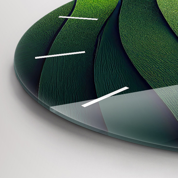 Kerek fali üvegóra Zöld mezők absztrakt