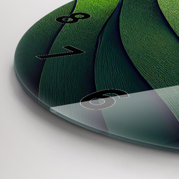 Kerek fali üvegóra Zöld mezők absztrakt