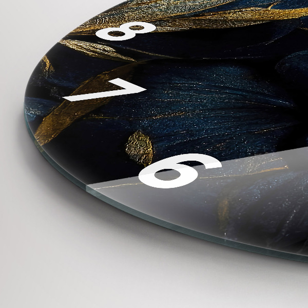 Kerek fali üvegóra Dekoratív virágok