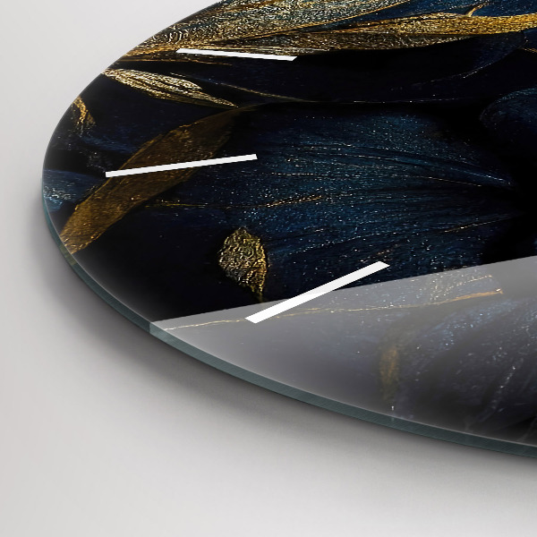 Kerek fali üvegóra Dekoratív virágok