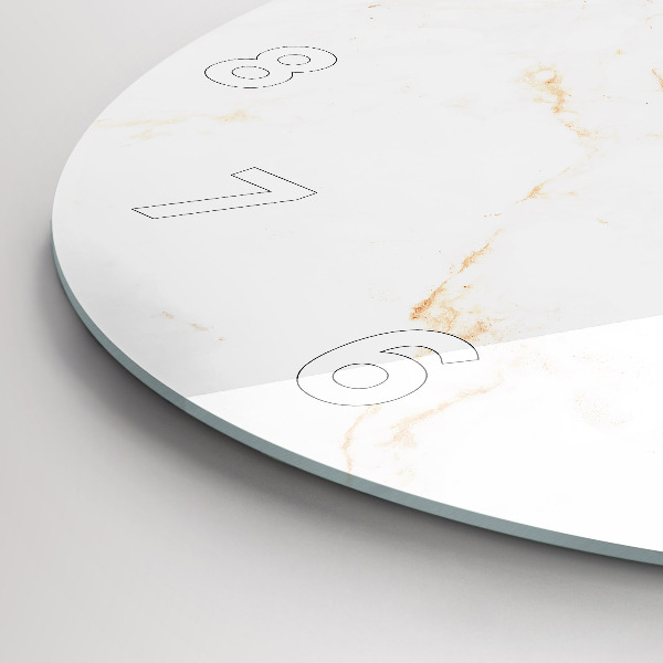 Kerek fali üvegóra Elegáns márvány