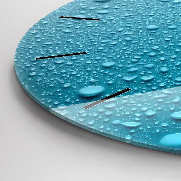 Kerek fali üvegóra Vízcseppek az üvegen