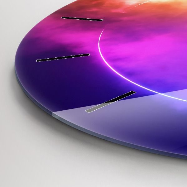 Kerek fali üvegóra 3D füst absztrakt