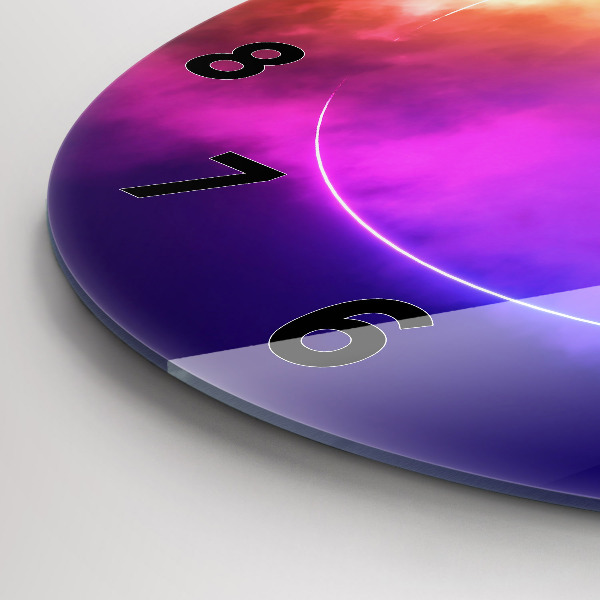 Kerek fali üvegóra 3D füst absztrakt