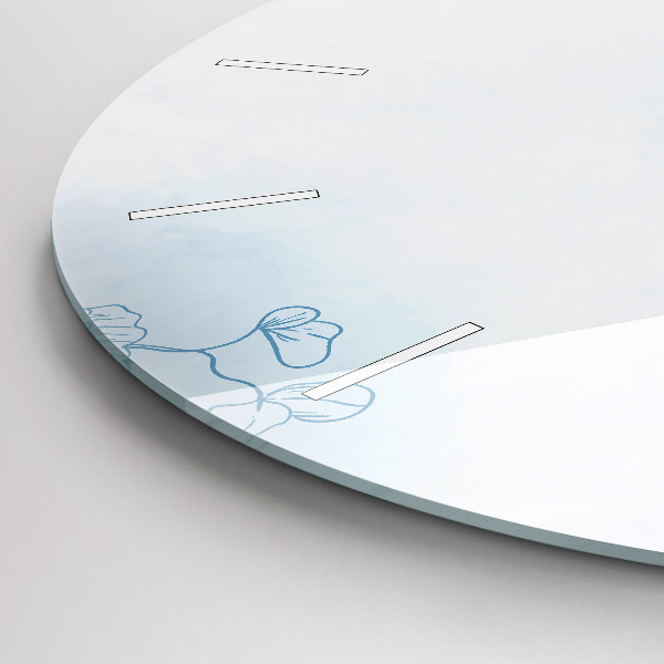 Kerek fali üvegóra Vázlat a növényekről