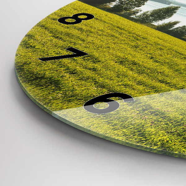 Kerek fali üvegóra Hegyek és mező