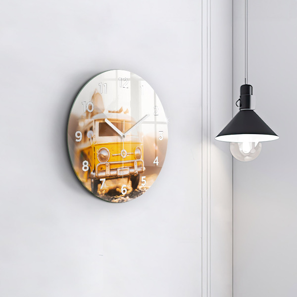 Kerek fali üvegóra Autó nyaralni