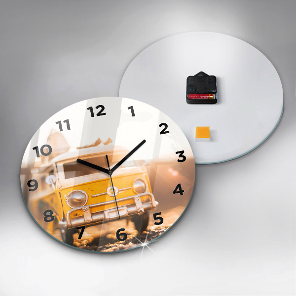 Kerek fali üvegóra Autó nyaralni