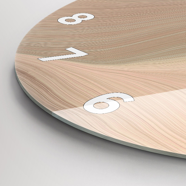 Kerek fali üvegóra Hullám absztrakció