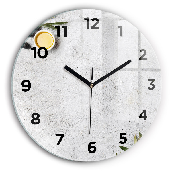 Kerek fali üvegóra Minimalista olajbogyó