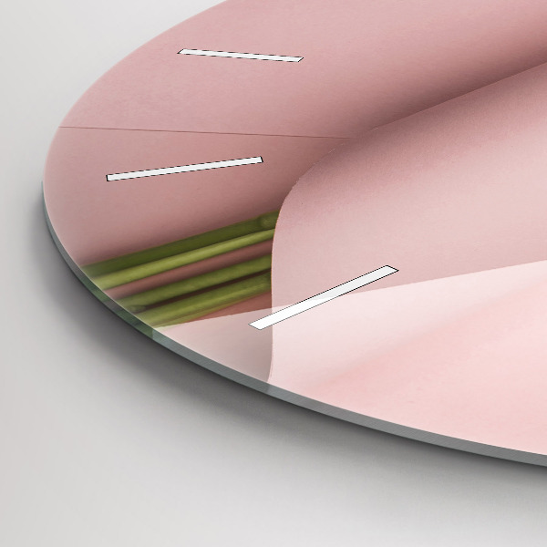 Kerek fali üvegóra Tulipán virág csokor