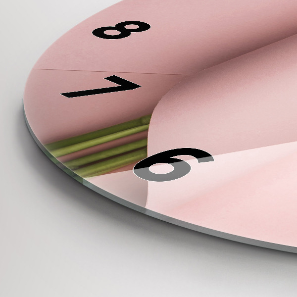 Kerek fali üvegóra Tulipán virág csokor