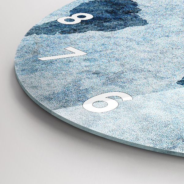 Kerek fali üvegóra Festett világtérkép