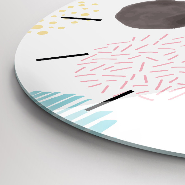 Kerek fali üvegóra Geometriai minta