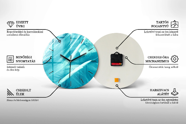 Kerek fali üvegóra Geometriai minta