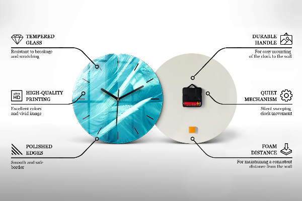 Kerek fali üvegóra Geometriai minta