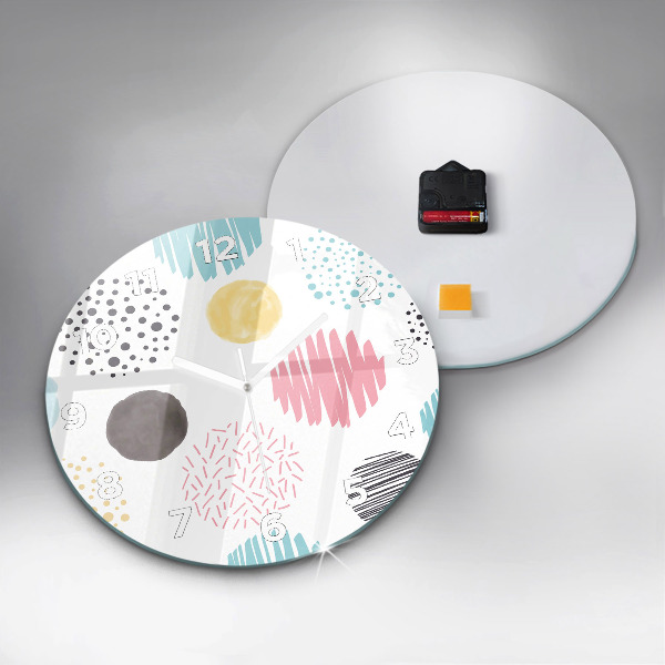 Kerek fali üvegóra Geometriai minta