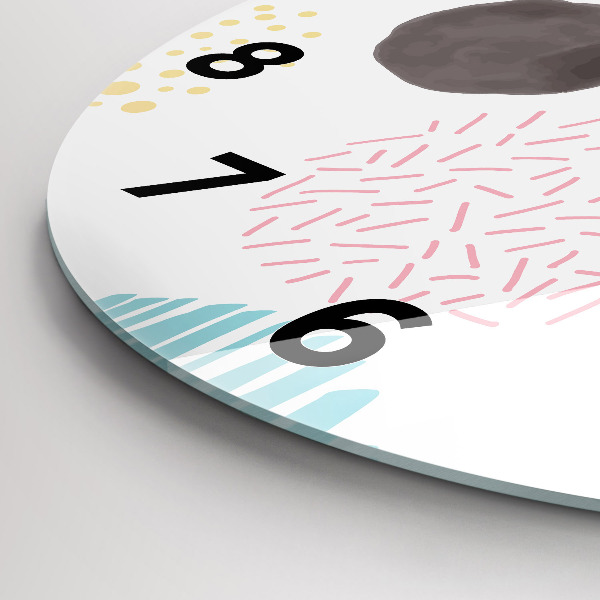 Kerek fali üvegóra Geometriai minta