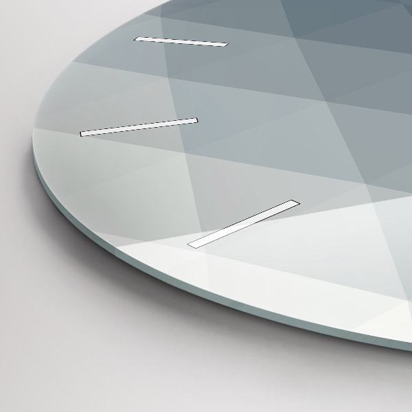 Kerek fali üvegóra Szürke absztrakció
